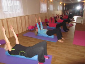 Pilates using a foam roller